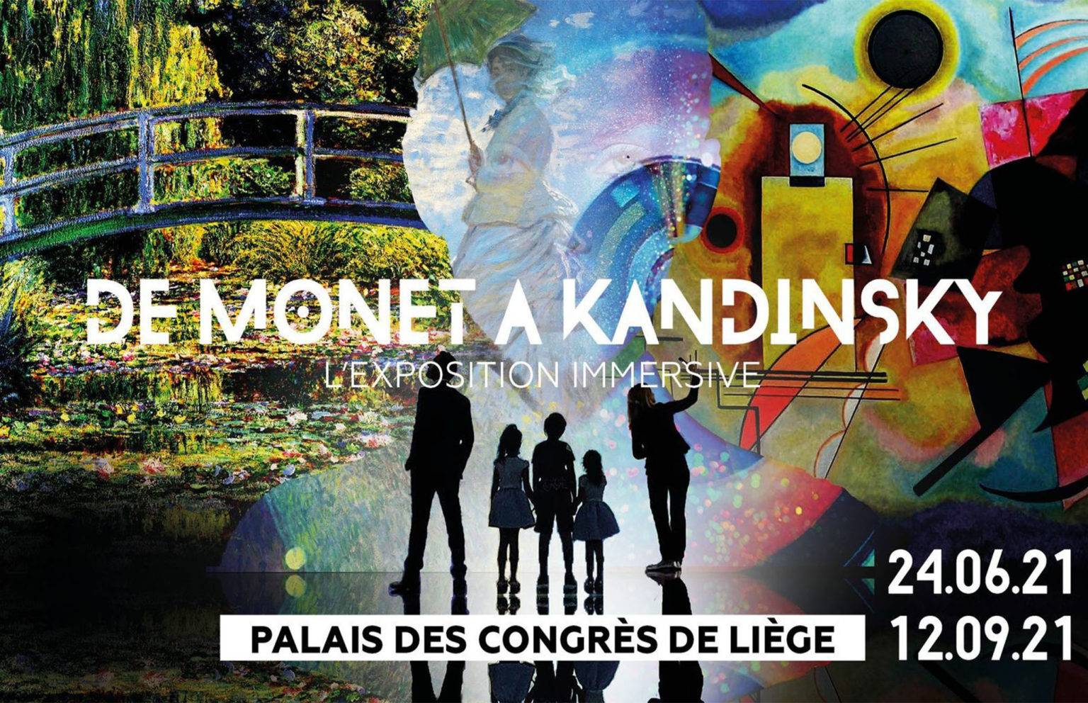 « CLAUDE MONET : l’obsession des nymphéas » rejoint l’exposition immersive « De Monet à Kandinsky, vers le Modernisme » présentée au  Palais des Congrès de Liège